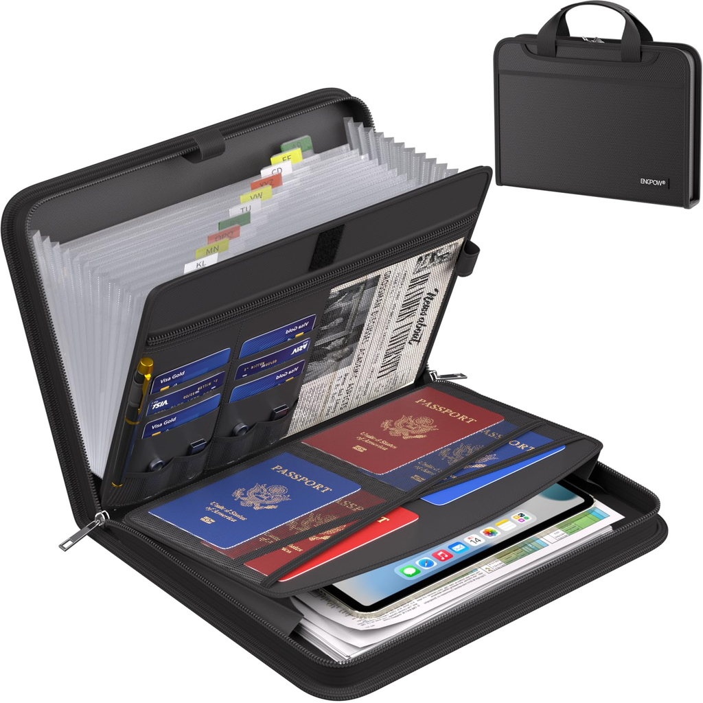 Foldable Travel Document Organizer - Gray