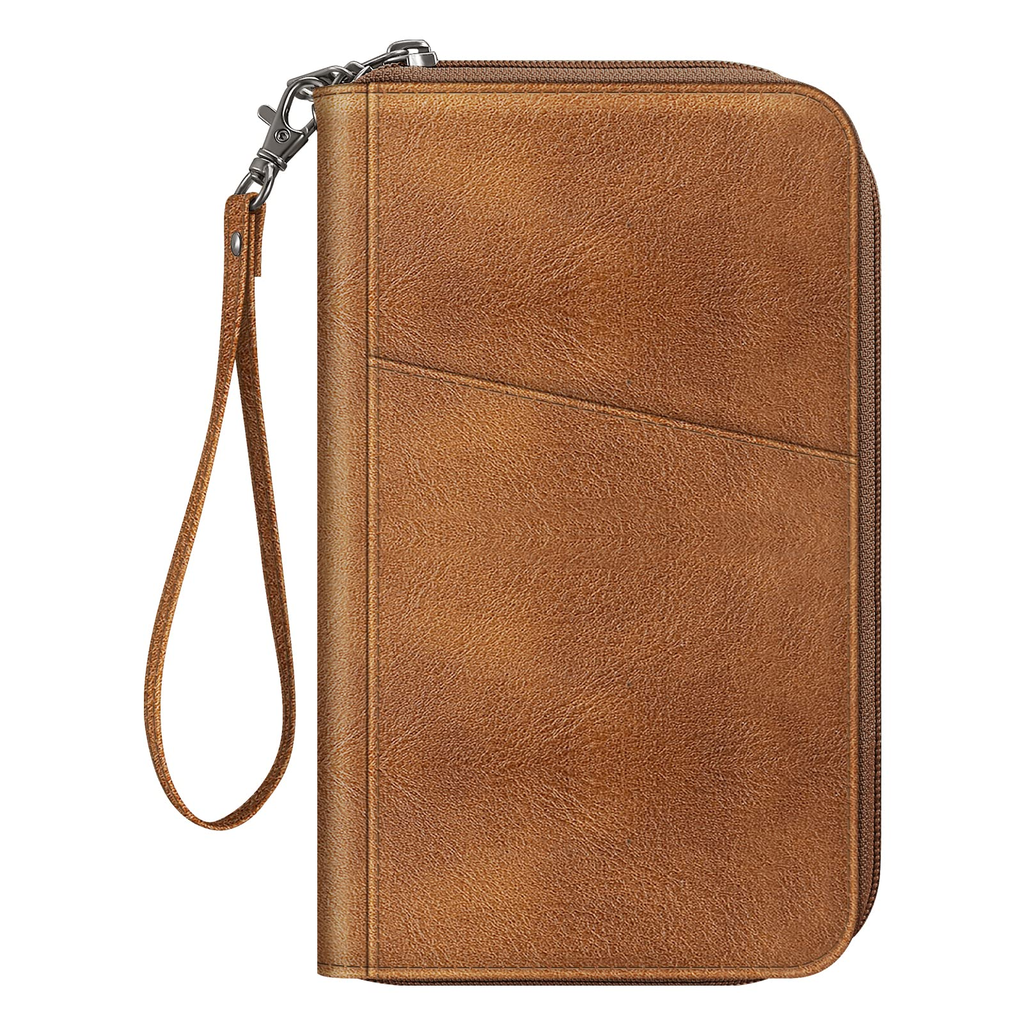 Family Travel Document Organizer - Olive