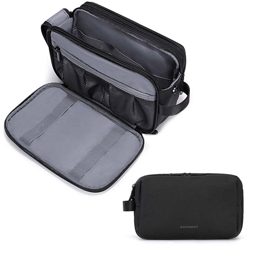 Adjustable Toiletry Bag - Black